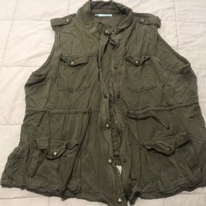 Olive green vest